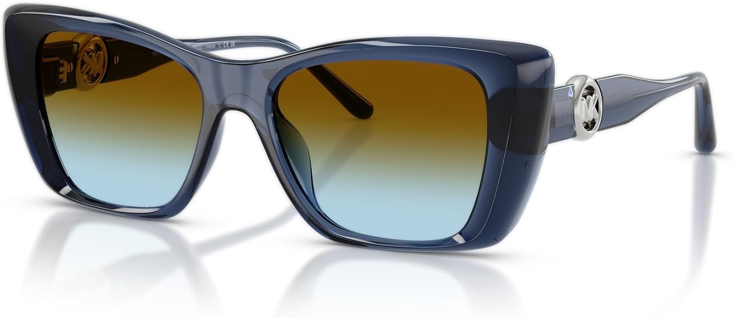 image:imageMichael Kors womens Mk2270u Tokyo Universal Fit Square SunglassesNavyBrown Blue Gradient