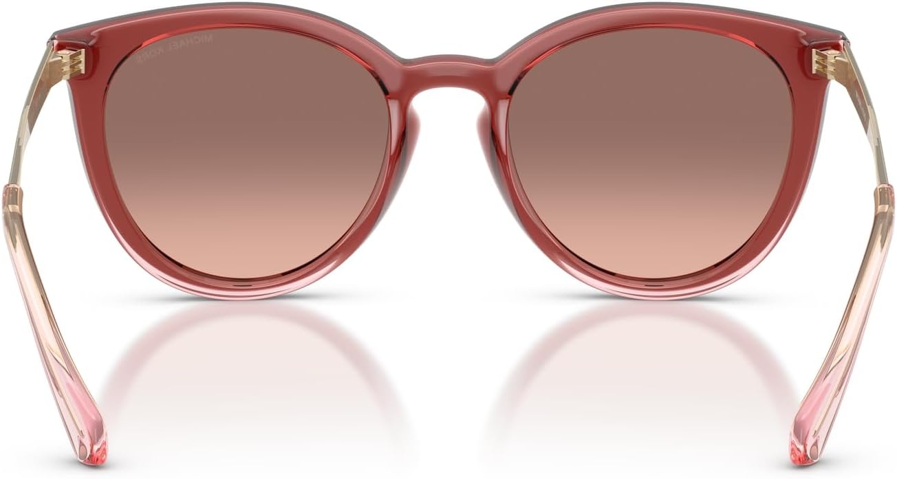image:imageMichael Kors womens Mk2274u Tarifa Universal Fit Round SunglassesRosewoodBrown Pink Gradient Bio