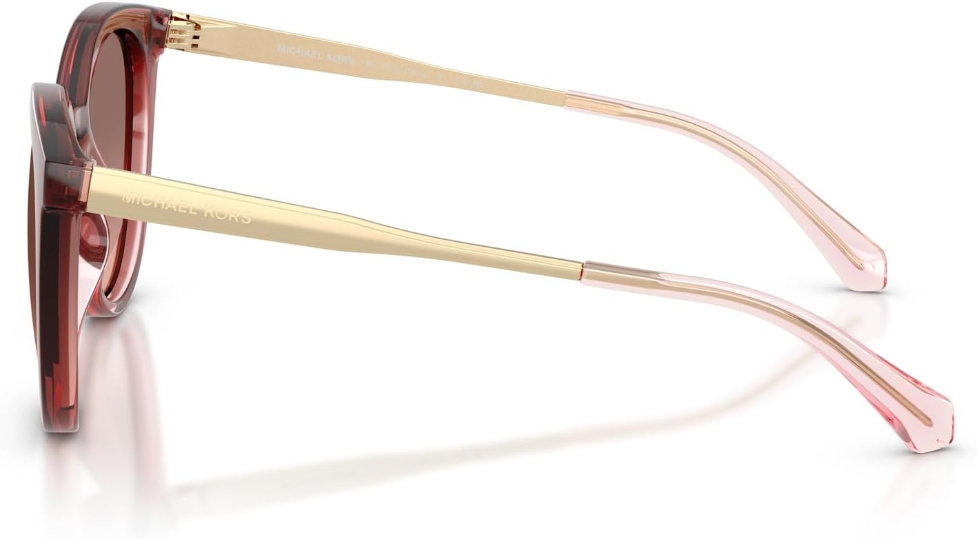 image:imageMichael Kors womens Mk2274u Tarifa Universal Fit Round SunglassesRosewoodBrown Pink Gradient Bio
