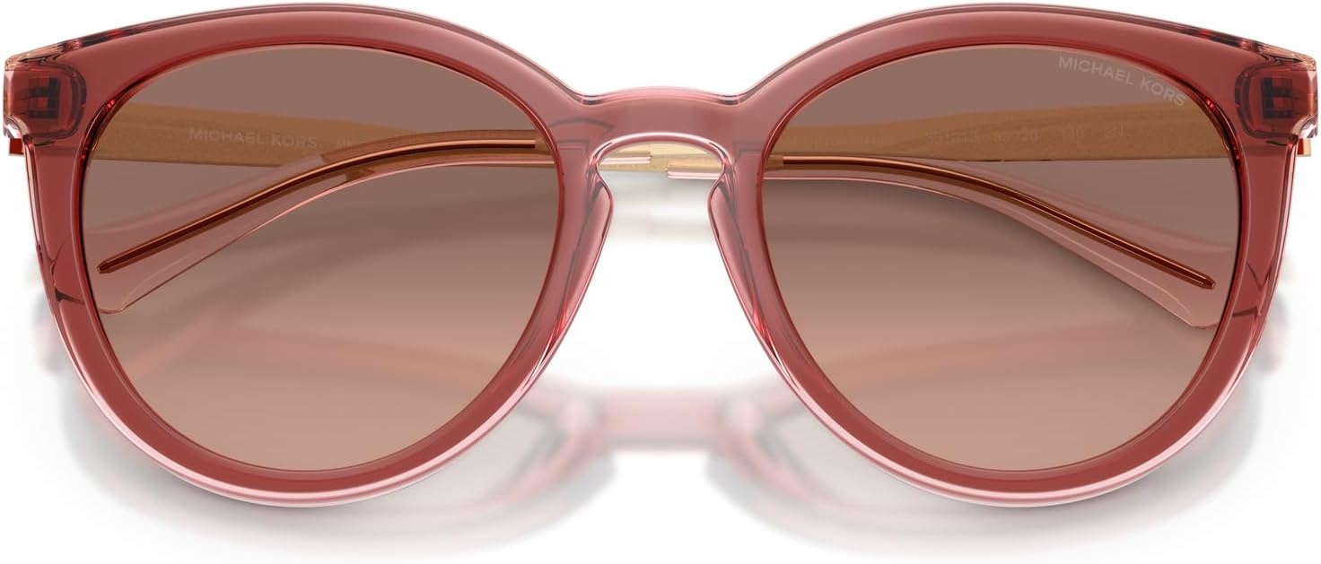 image:imageMichael Kors womens Mk2274u Tarifa Universal Fit Round SunglassesRosewoodBrown Pink Gradient Bio