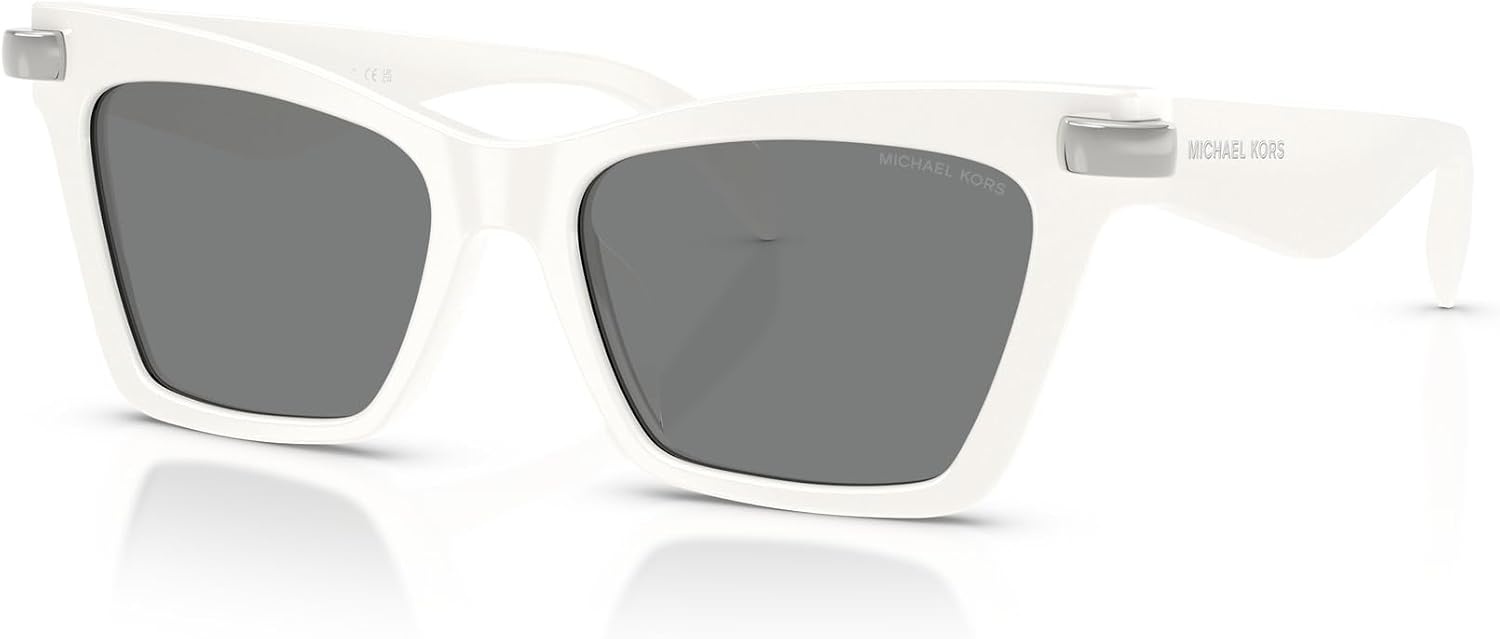image:imageMichael Kors womens Mk2276u Grand Cayman Universal Fit Cat Eye SunglassesWhiteGrey Monochromatic