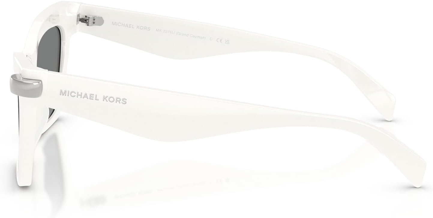 image:imageMichael Kors womens Mk2276u Grand Cayman Universal Fit Cat Eye SunglassesWhiteGrey Monochromatic