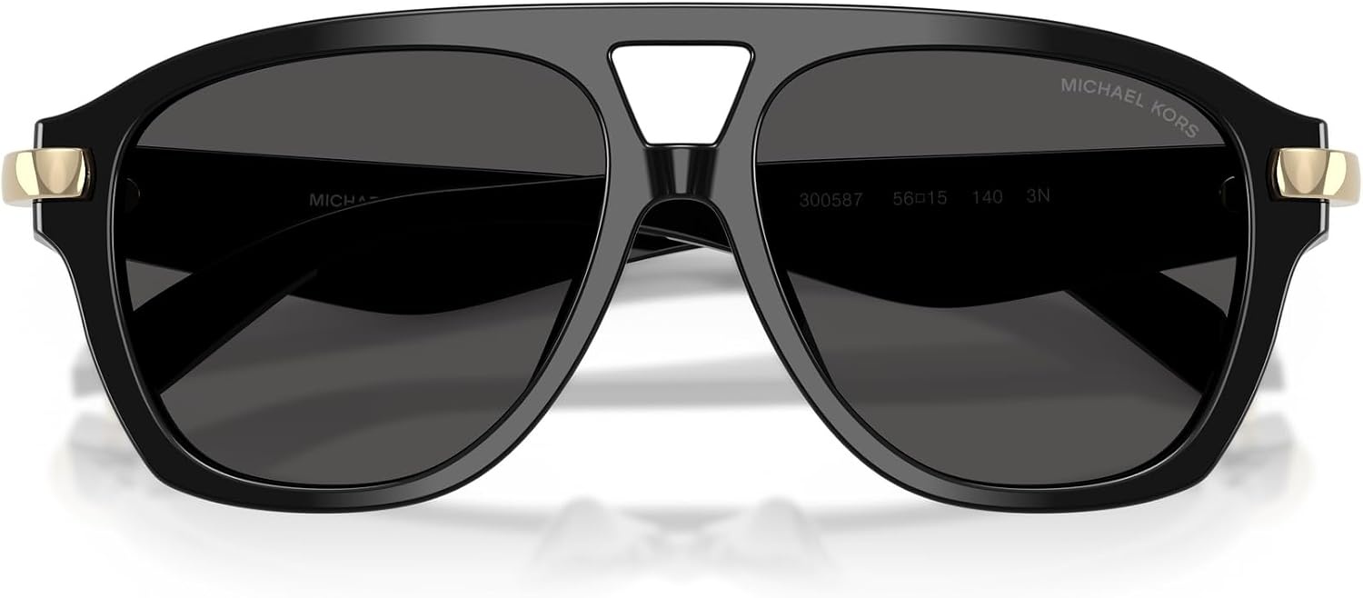 image:imageMichael Kors womens Mk2277u Grenada Unviersal Fit Aviator SunglassesBlackGrey Monochromatic