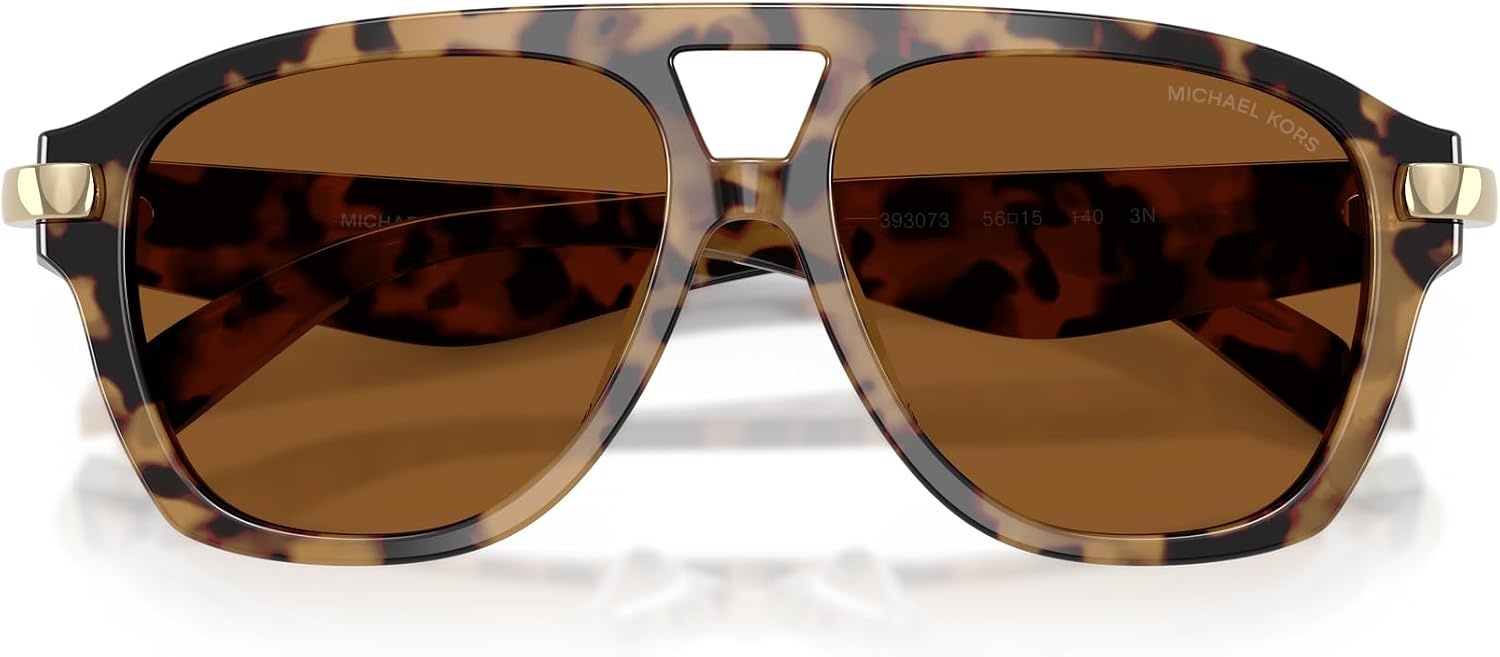image:imageMichael Kors womens Mk2277u Grenada Unviersal Fit Aviator SunglassesVintage TortoiseAmber Monochromatic