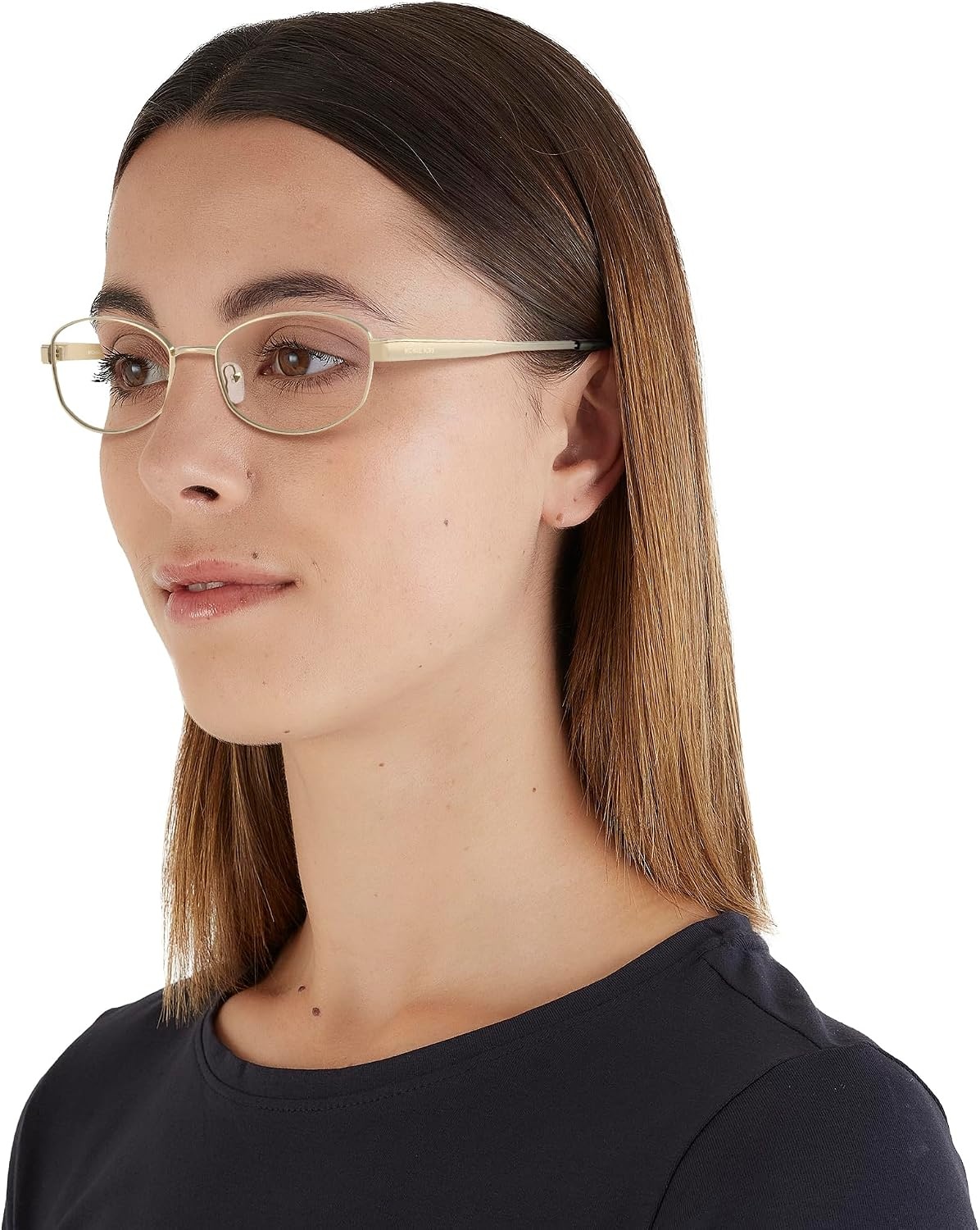 image:imageMichael Kors womens Mk3086 Lyon Oval Prescription Eyewear FramesLight GoldDemo Lens