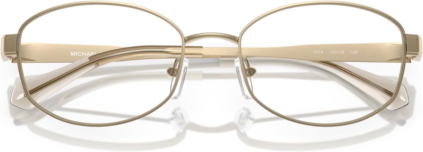image:imageMichael Kors womens Mk3086 Lyon Oval Prescription Eyewear FramesLight GoldDemo Lens