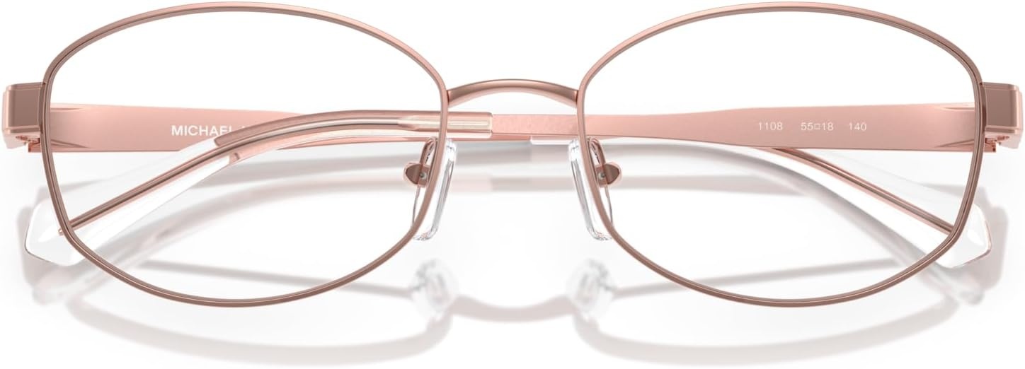 image:imageMichael Kors womens Mk3086 Lyon Oval Prescription Eyewear FramesRose GoldDemo Lens