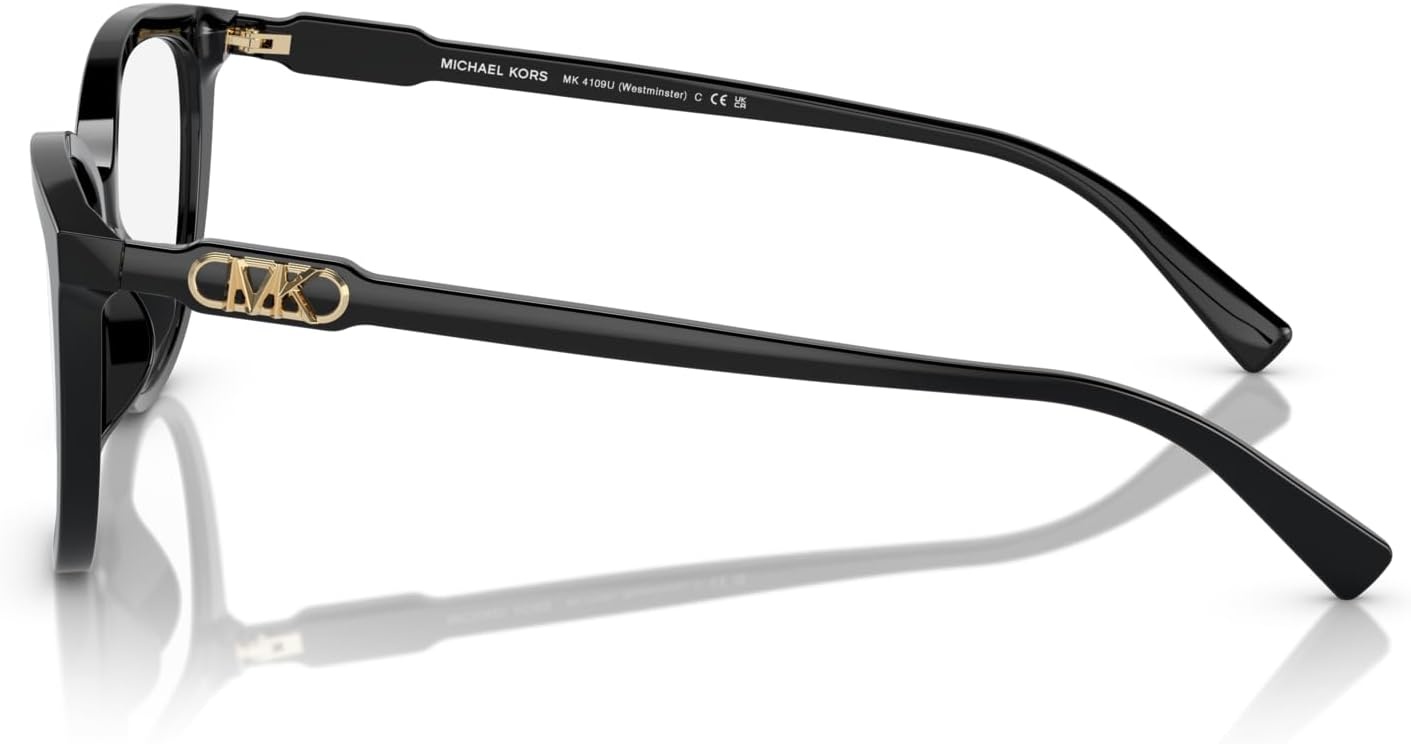 image:imageMichael Kors womens Mk4109u Westminster Universal Fit Cat Eye Prescription Eyewear FramesBlackDemo Lens