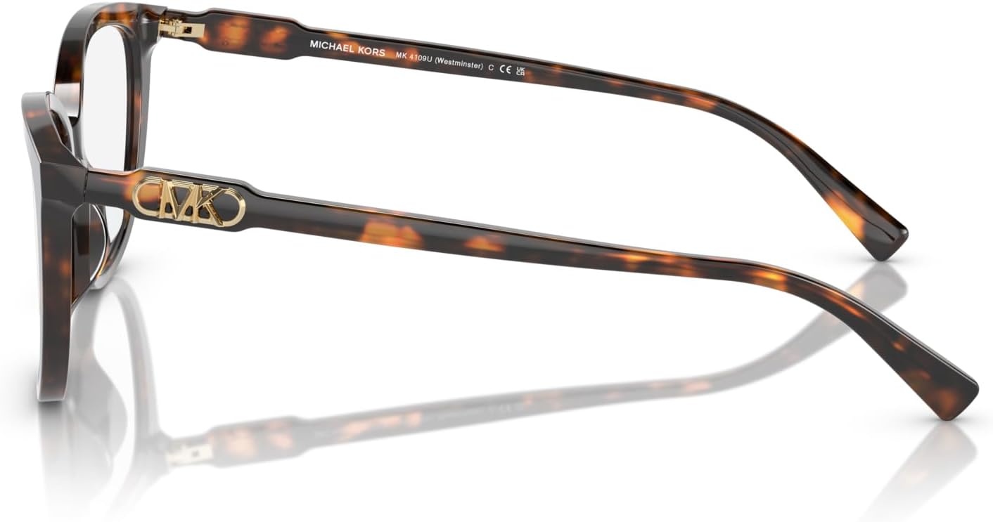image:imageMichael Kors womens Mk4109u Westminster Universal Fit Cat Eye Prescription Eyewear FramesDark TortoiseDemo Lens