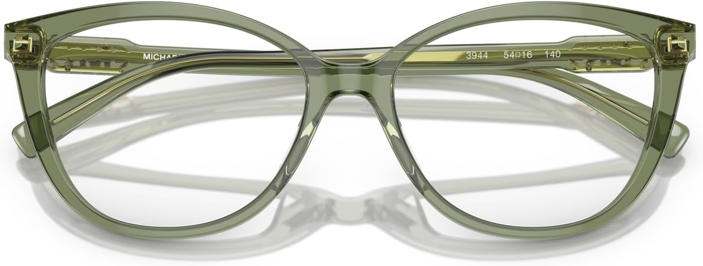 image:imageMichael Kors womens Mk4109u Westminster Universal Fit Cat Eye Prescription Eyewear FramesGreen TransparentDemo Lens