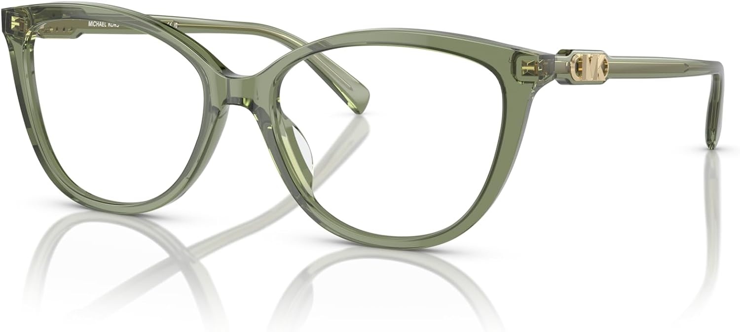 image:imageMichael Kors womens Mk4109u Westminster Universal Fit Cat Eye Prescription Eyewear FramesGreen TransparentDemo Lens