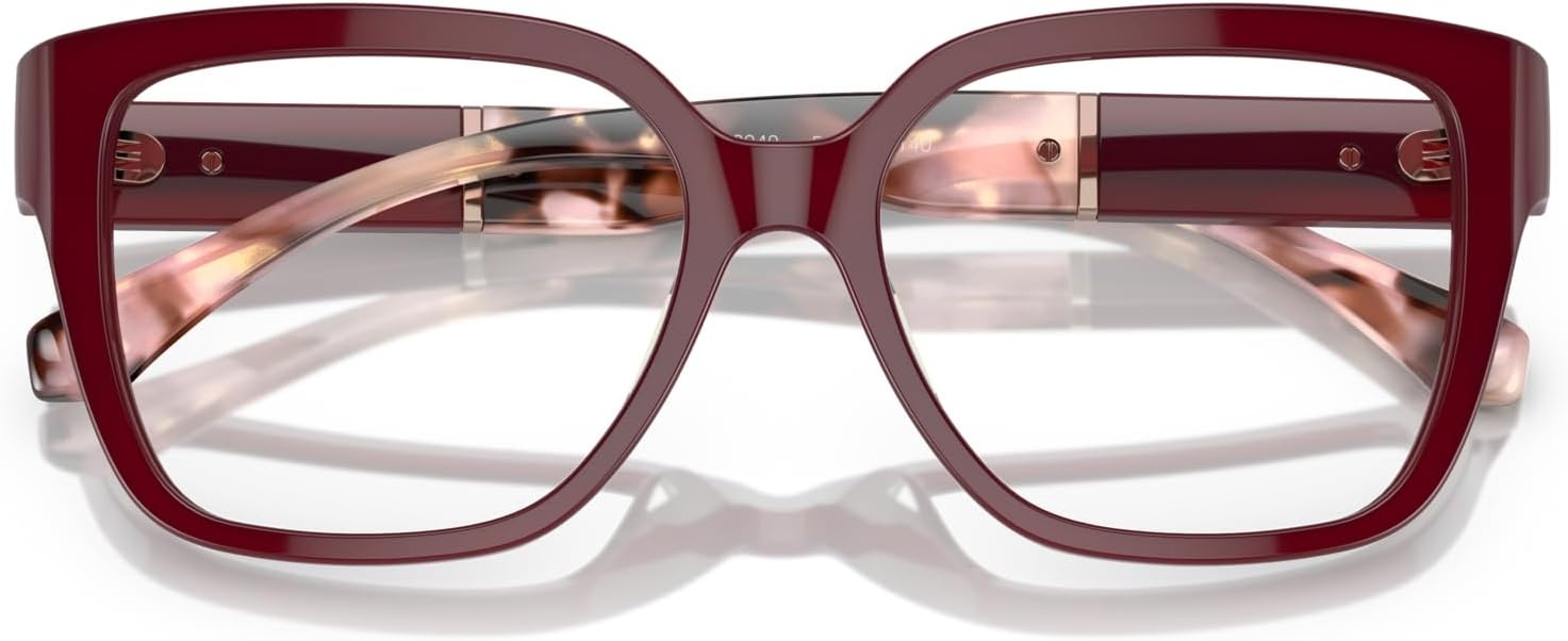 image:imageMichael Kors womens Mk4112 Polanco Square Prescription Eyewear FramesDark Red TransparentDemo Lens