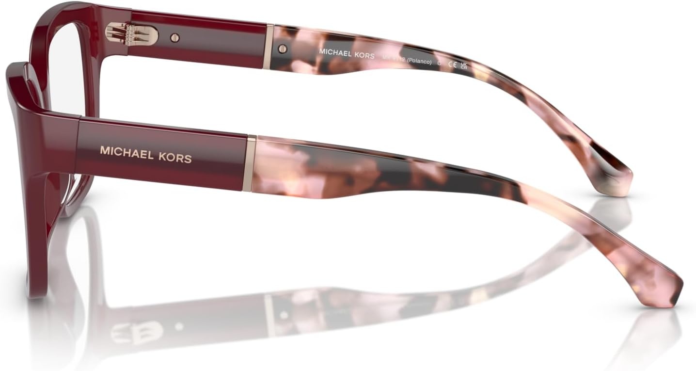 image:imageMichael Kors womens Mk4112 Polanco Square Prescription Eyewear FramesDark Red TransparentDemo Lens