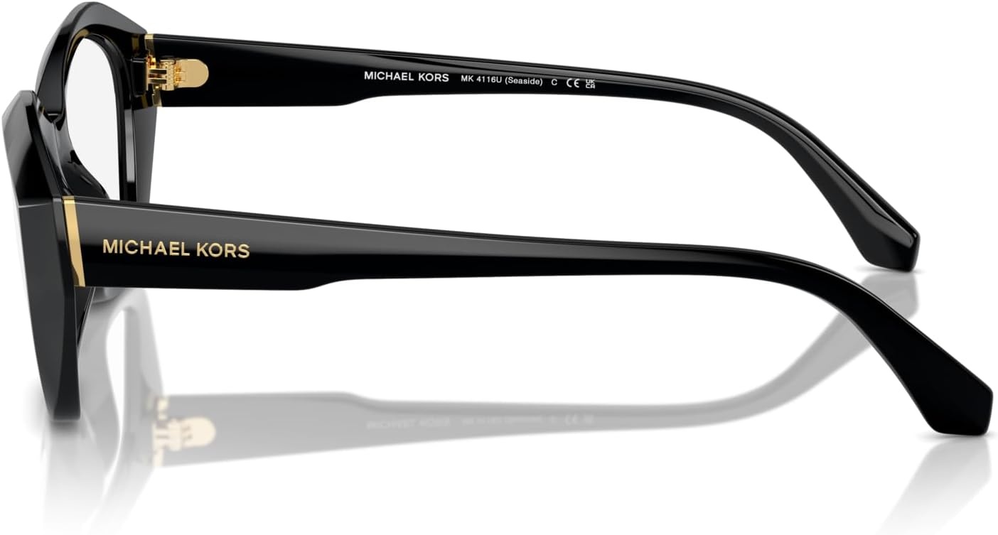 image:imageMichael Kors womens Mk4116u Seaside Universal Fit Square Prescription Eyewear FramesBlackDemo Lens