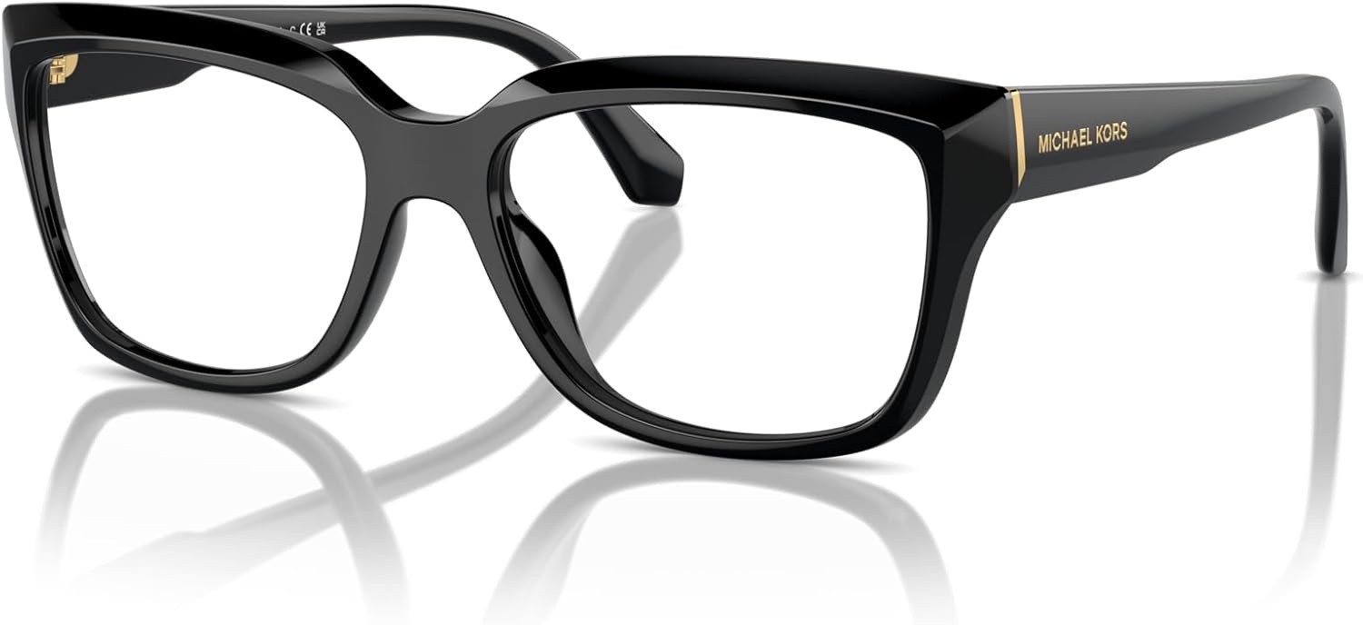 image:imageMichael Kors womens Mk4117u Birmingham Universal Fit Rectangular Prescription Eyewear FramesBlackDemo Lens