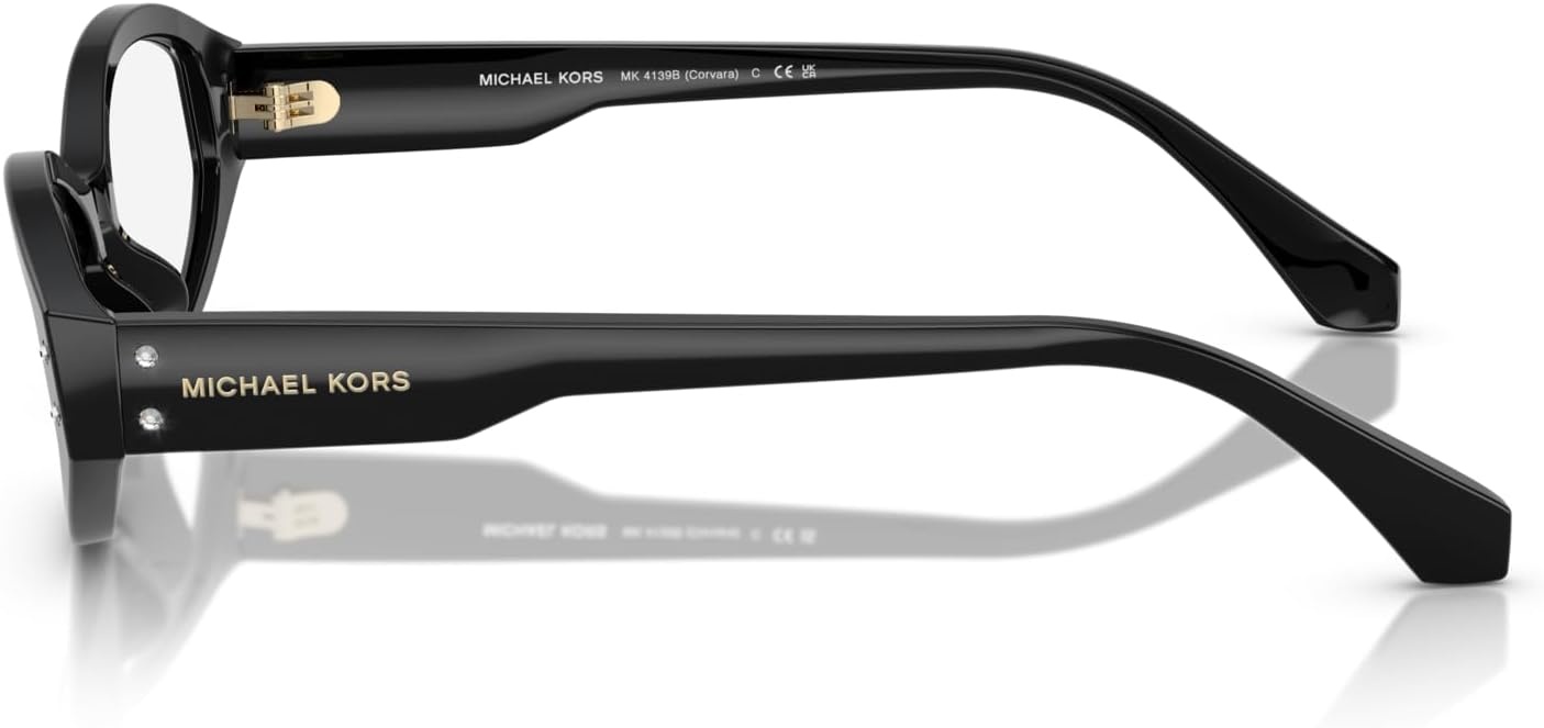 image:imageMichael Kors womens Mk4139b Corvara Oval Prescription Eyewear FramesBlackDemo Lens