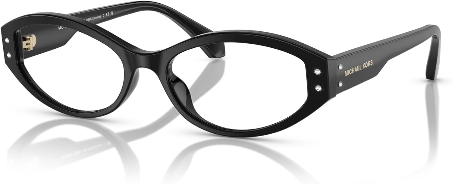 image:imageMichael Kors womens Mk4139b Corvara Oval Prescription Eyewear FramesBlackDemo Lens
