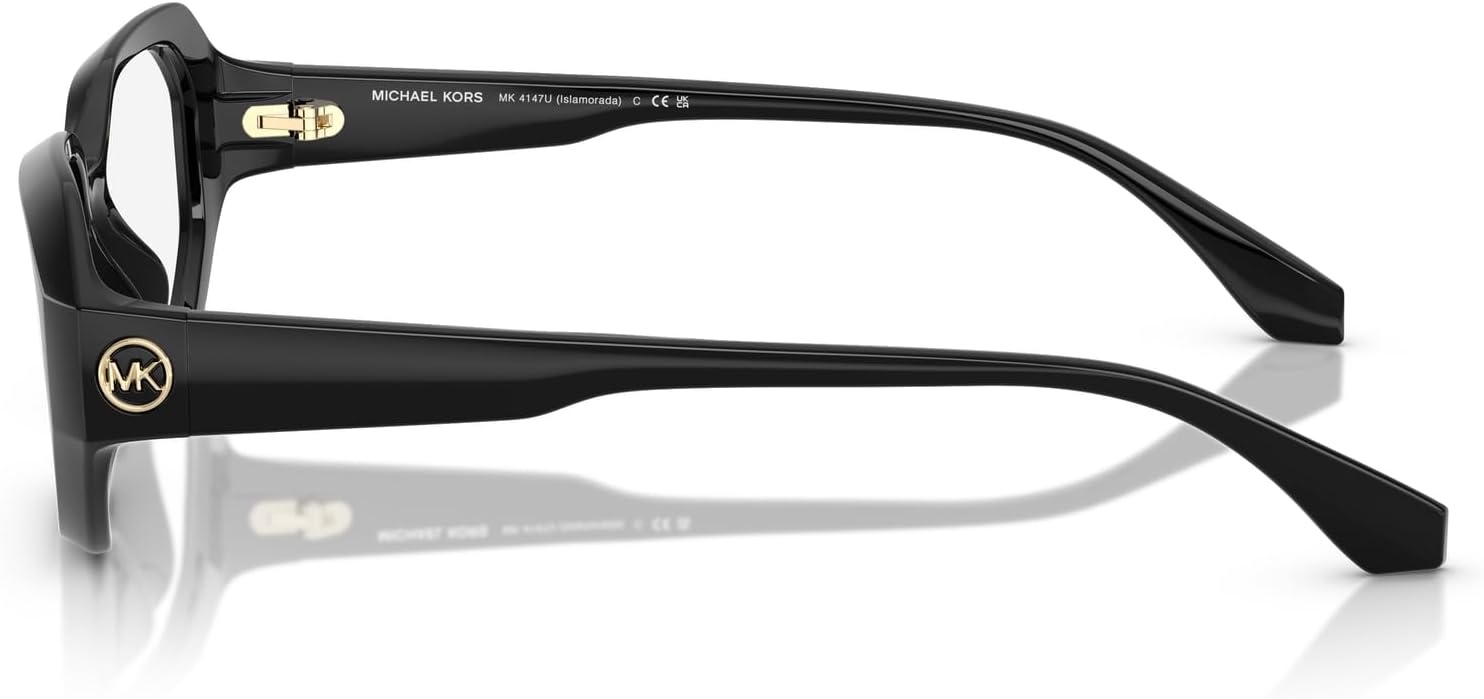 image:imageMichael Kors womens Mk4147u Islamorada Universal Fit Rectangular Prescription Eyewear FramesBlackDemo Lens