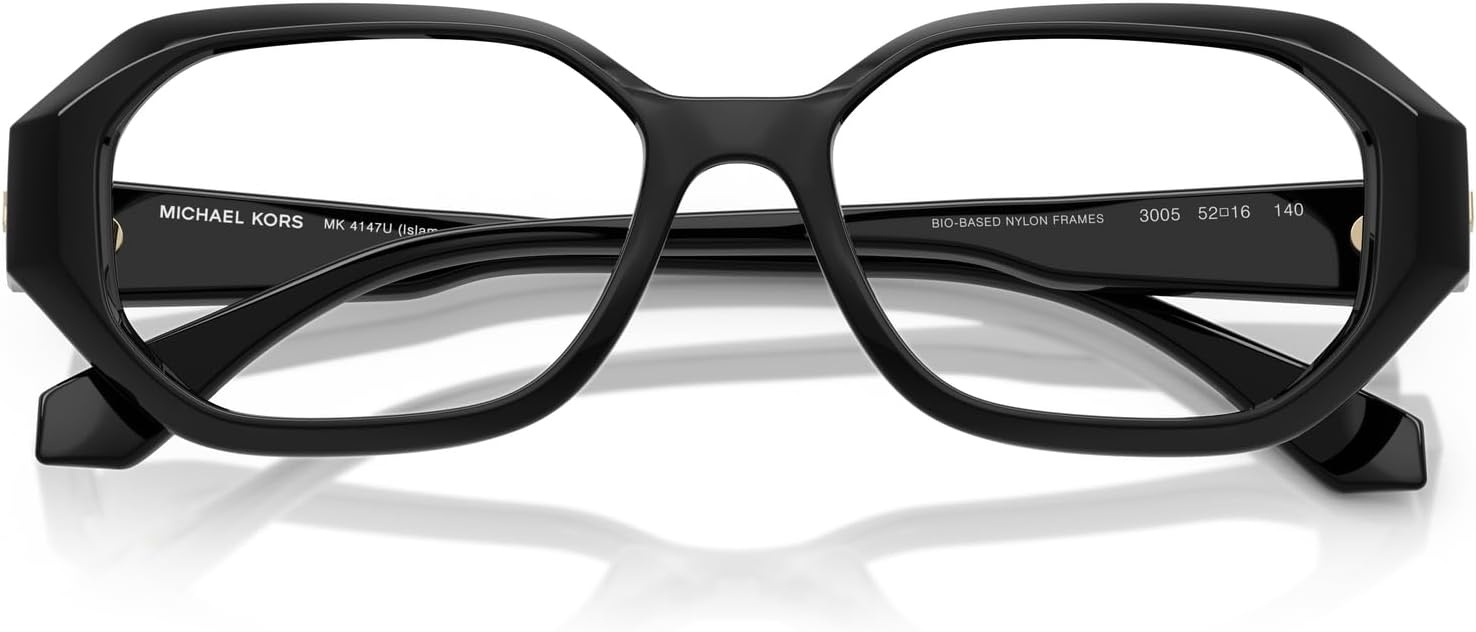 image:imageMichael Kors womens Mk4147u Islamorada Universal Fit Rectangular Prescription Eyewear FramesBlackDemo Lens