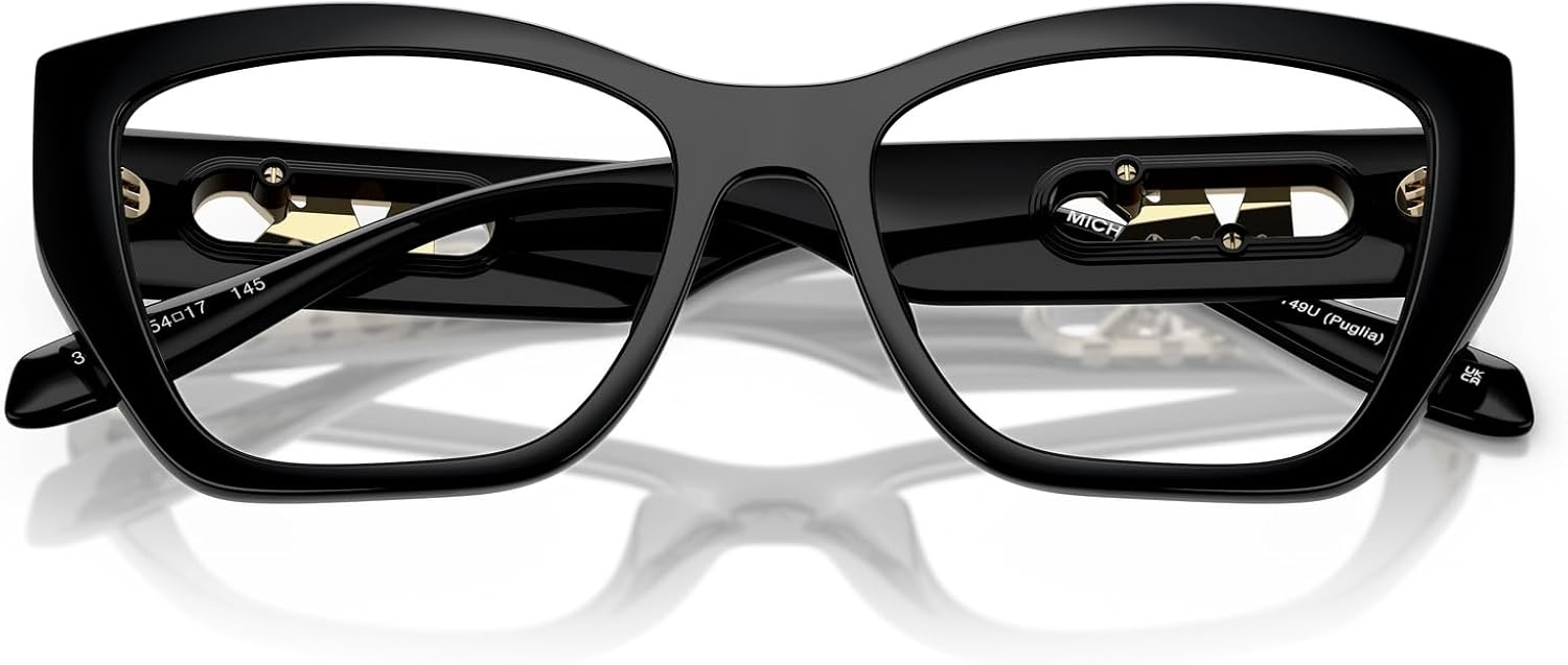 image:imageMichael Kors womens Mk4149u Puglia Universal Fit Rectangular Prescription Eyewear FramesBlackDemo Lens