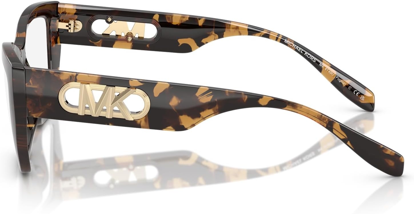 image:imageMichael Kors womens Mk4149u Puglia Universal Fit Rectangular Prescription Eyewear FramesDark TortoiseDemo Lens