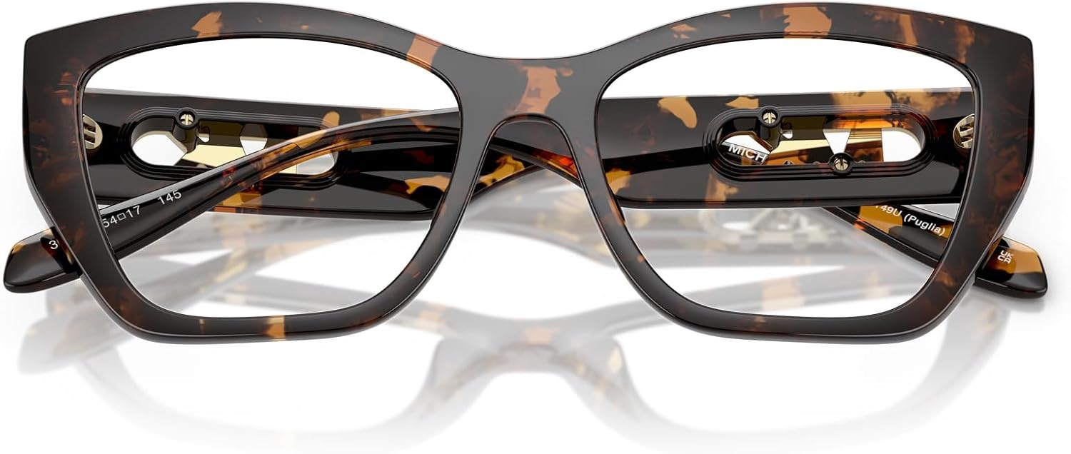 image:imageMichael Kors womens Mk4149u Puglia Universal Fit Rectangular Prescription Eyewear FramesDark TortoiseDemo Lens