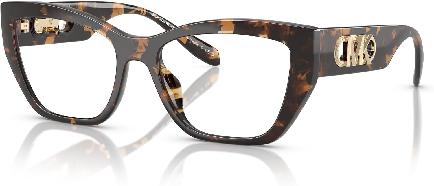 image:imageMichael Kors womens Mk4149u Puglia Universal Fit Rectangular Prescription Eyewear FramesDark TortoiseDemo Lens