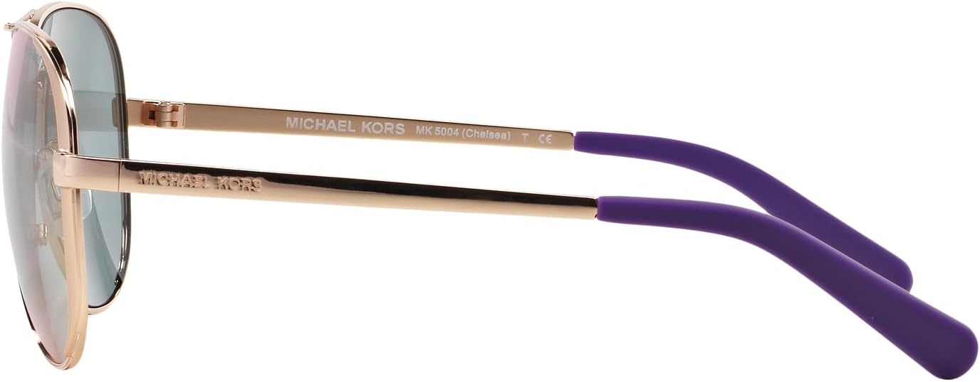 image:imageMichael Kors womens Mk5004 Chelsea Aviator SunglassesRose GoldPurple Mirrored