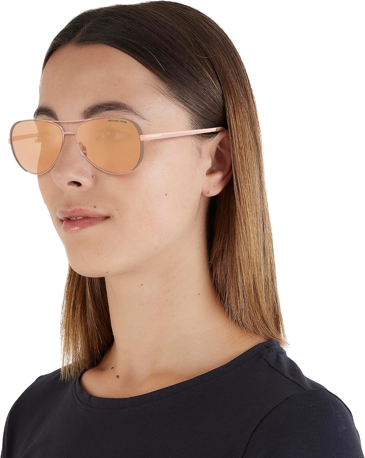 image:imageMichael Kors womens Mk5004 Chelsea Aviator SunglassesRose GoldTaupeRose Gold Mirrored