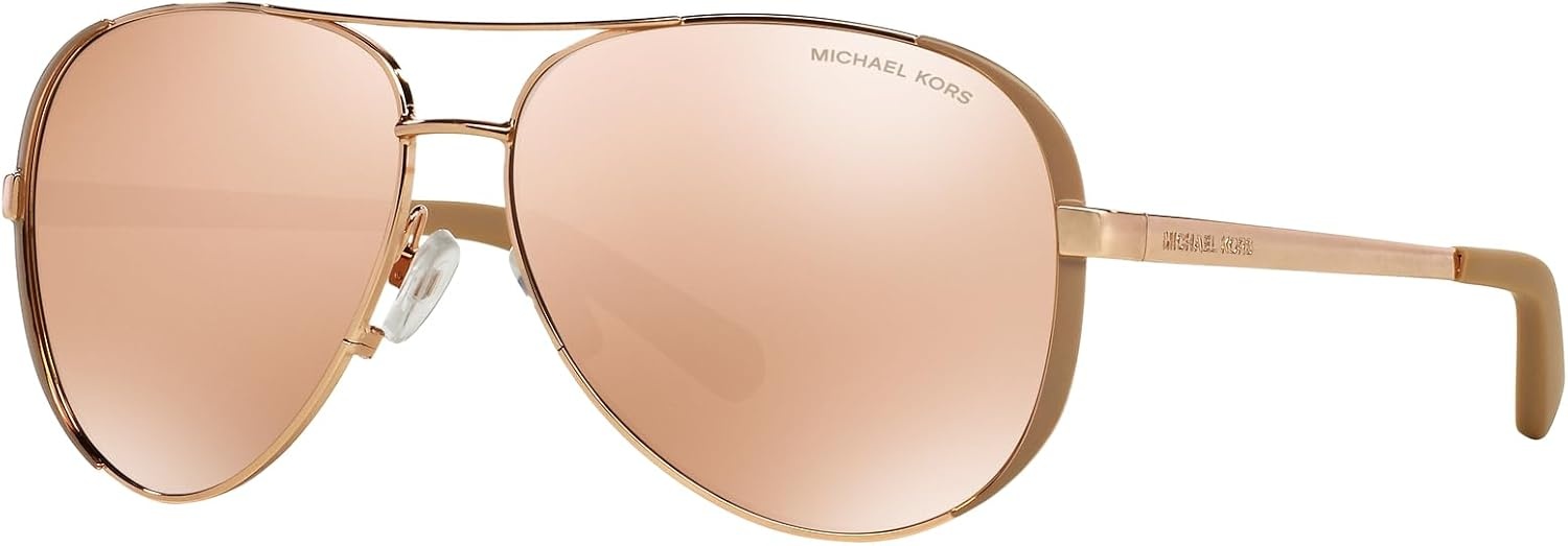 image:imageMichael Kors womens Mk5004 Chelsea Aviator SunglassesRose GoldTaupeRose Gold Mirrored