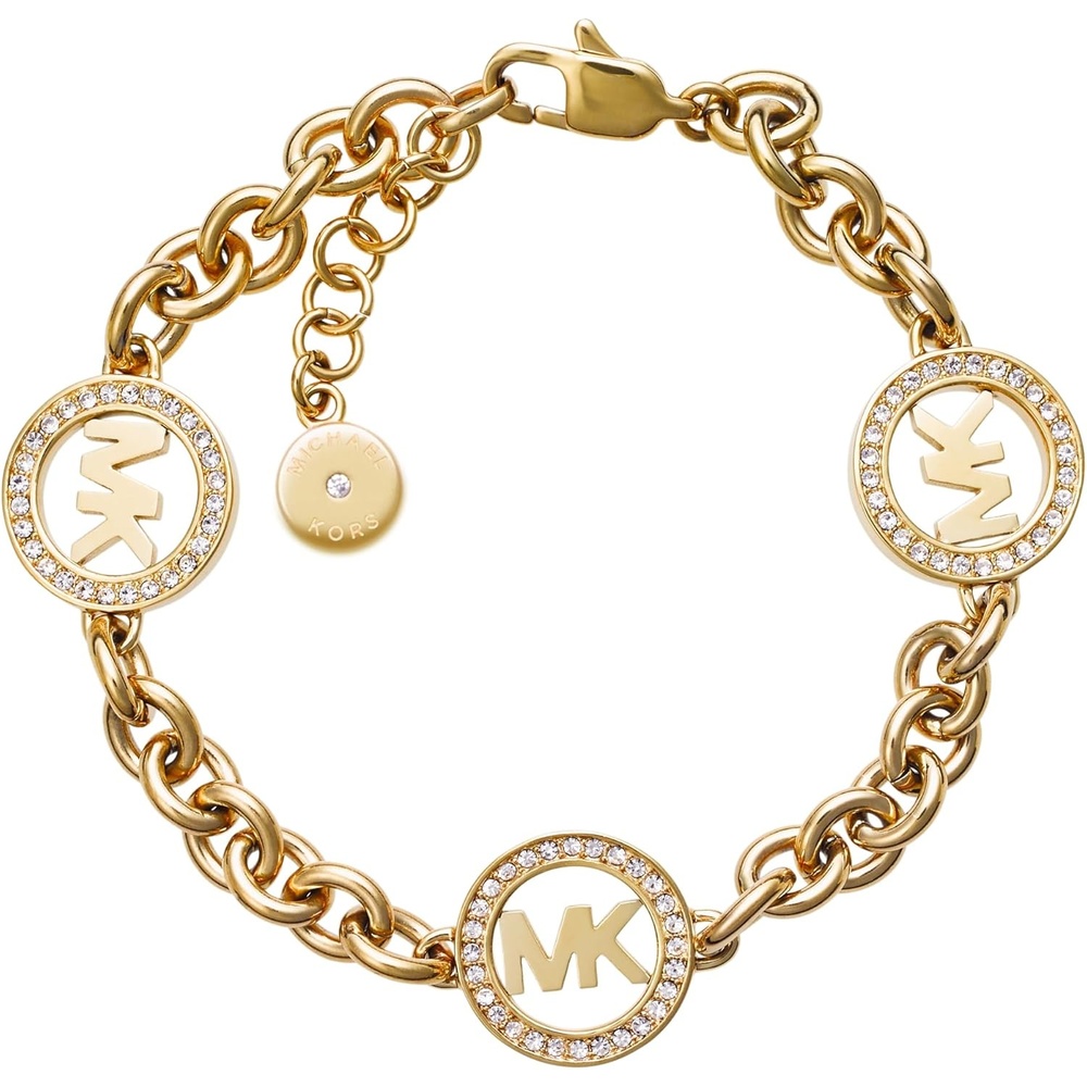 image:imageMichael Kors Gold Bracelet for Women Bracelets Jewelry for WomenCircle Logo Chain