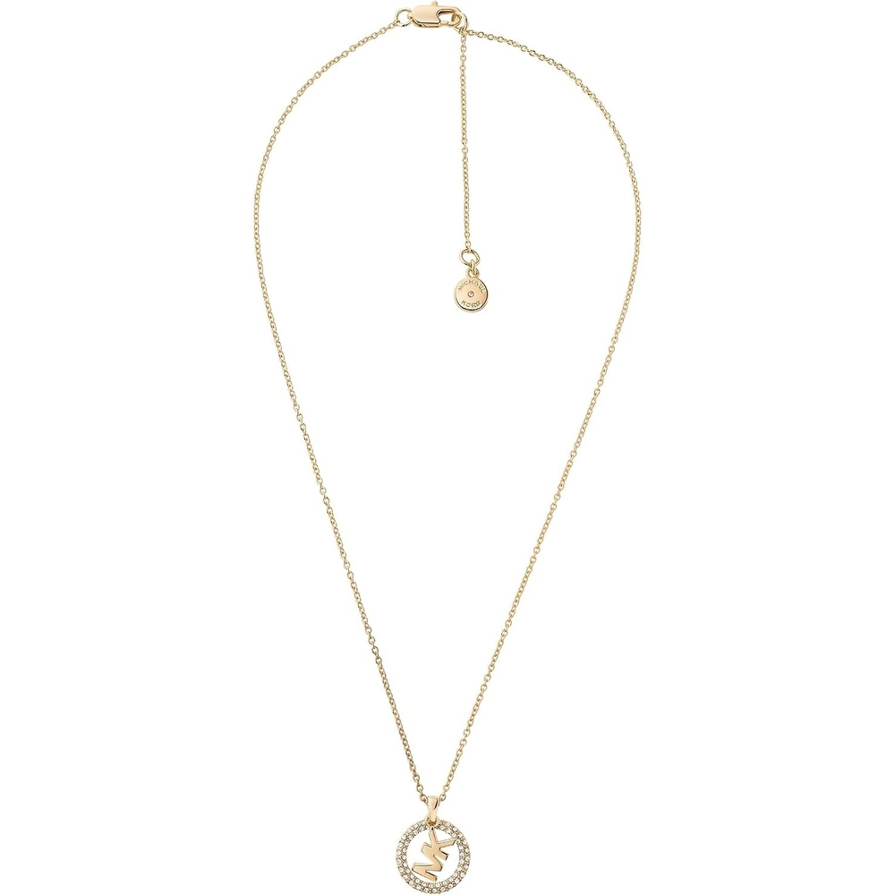 image:imageMichael Kors GoldTone Necklace for Women Necklaces for Women Jewelry for WomenMK Circle Logo Pendant