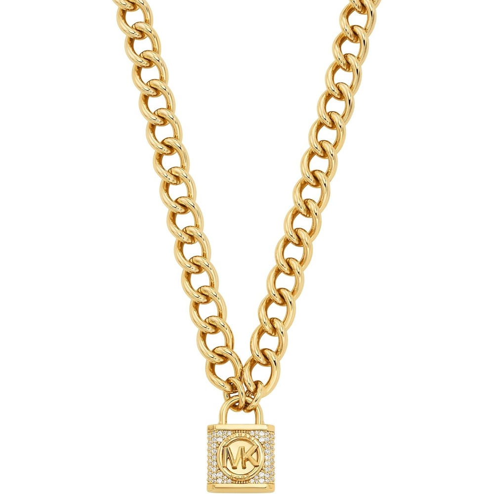 image:imageMichael Kors GoldTone Necklace for Women Necklaces for Women Jewelry for WomenMK Logo Pendant Chain