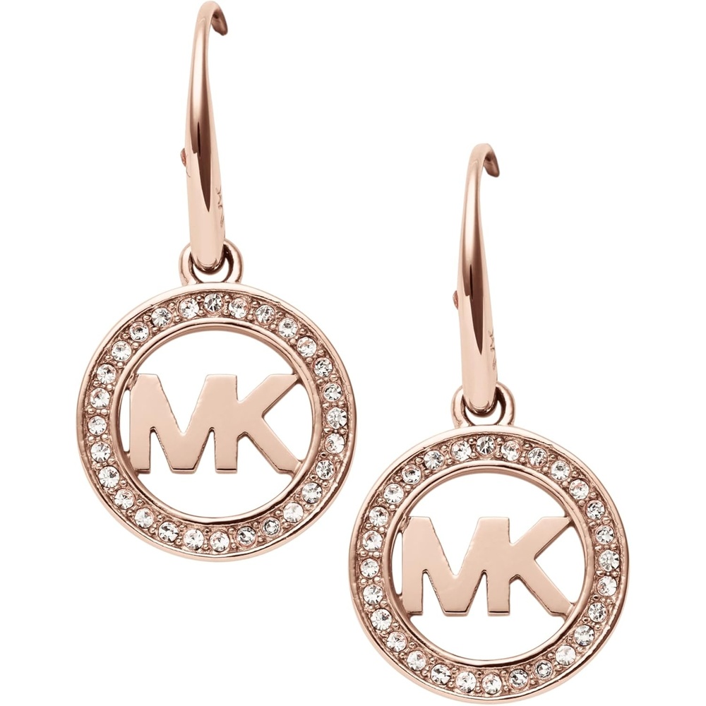 image:imageMichael Kors GoldTone Stud Earrings or Drop Earrings for Women Stainless Steel Earrings Jewelry for WomenRose Glitz Logo