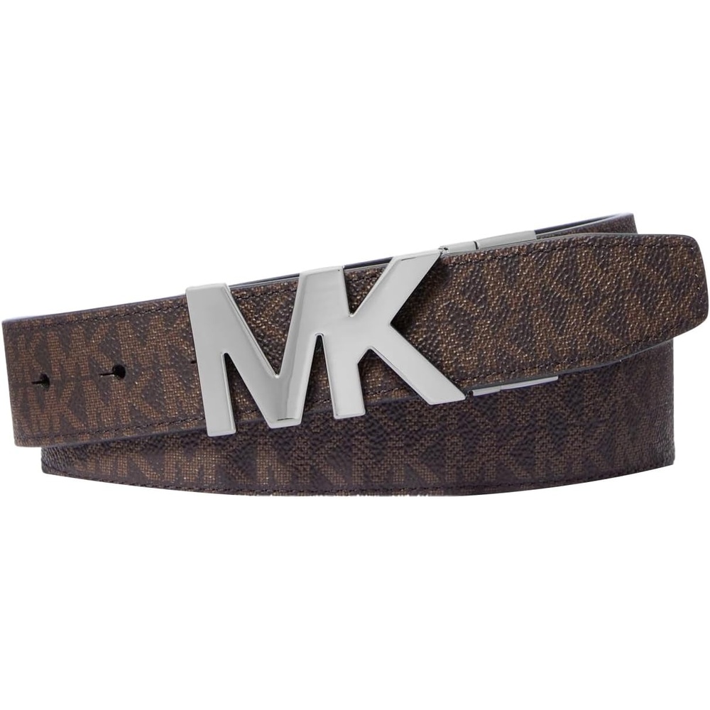 image:imageMichael Kors Mens 34mm Reversible MK Buckle BeltMk SignatureBrownBlack