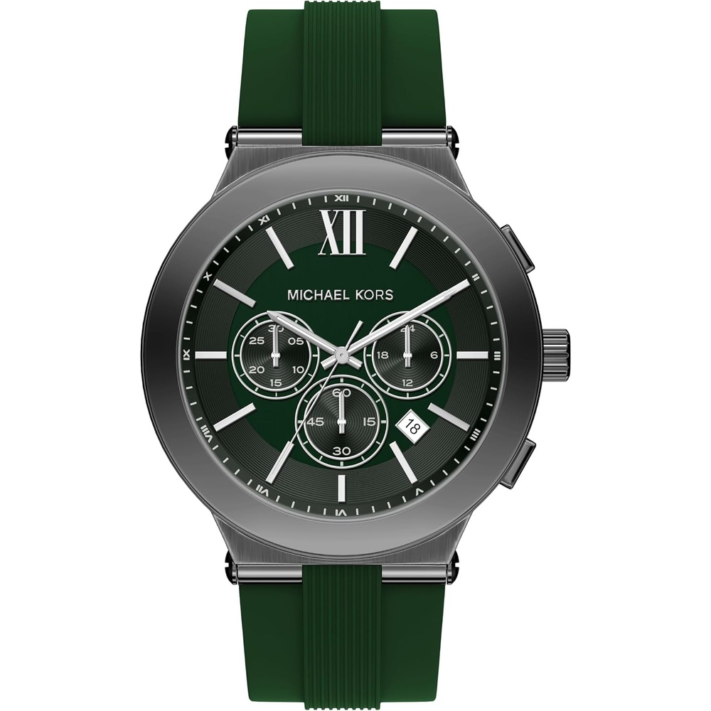image:imageMichael Kors Mens Billie Chronograph Green Silicone Watch Model MK9255