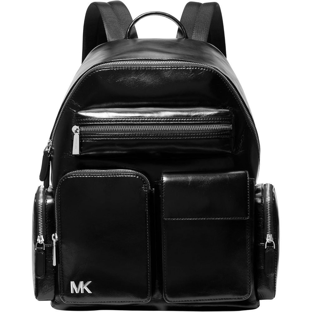 image:imageMichael Kors Mens Dakota Backpack SilverTone HardwareSignature Nylon BlackBlack