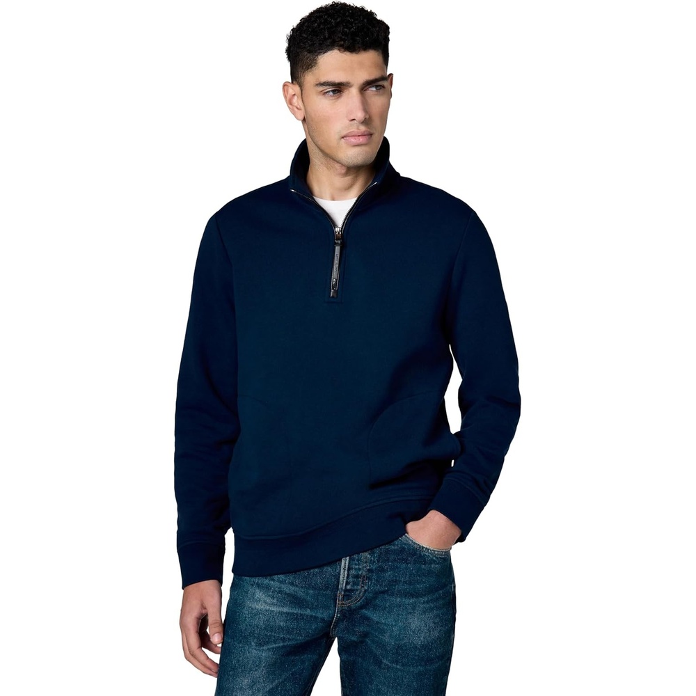 image:imageMichael Kors Mens Elevated Quarter Zip SweaterMidnight