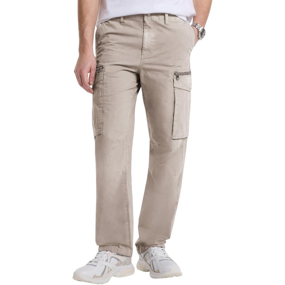 image:imageMichael Kors Mens Garment Dye Zip Pocket Cargo PantChestnut
