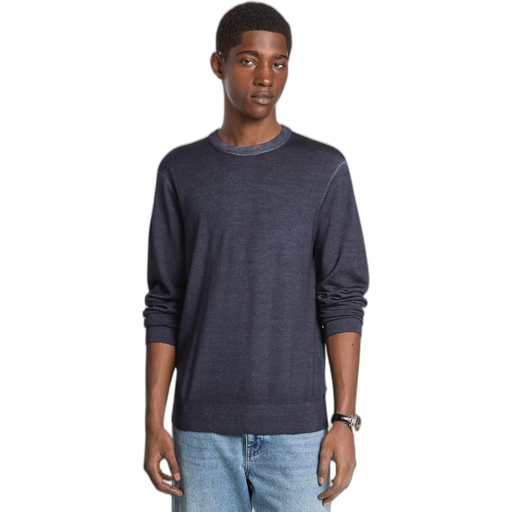 image:imageMichael Kors Mens Garment Dyed Merino Crewneck SweaterMidnight