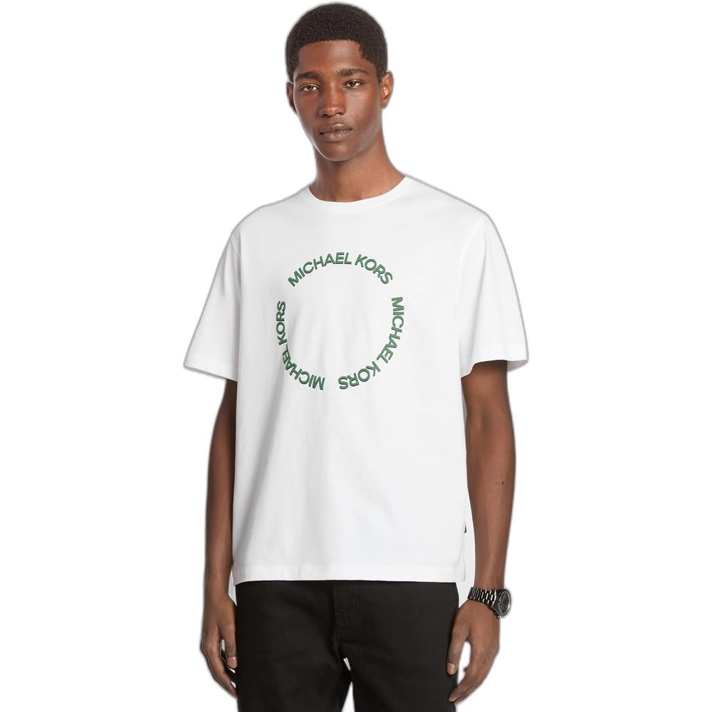 image:imageMichael Kors Mens Graphic TShirtCircle LogoWhite