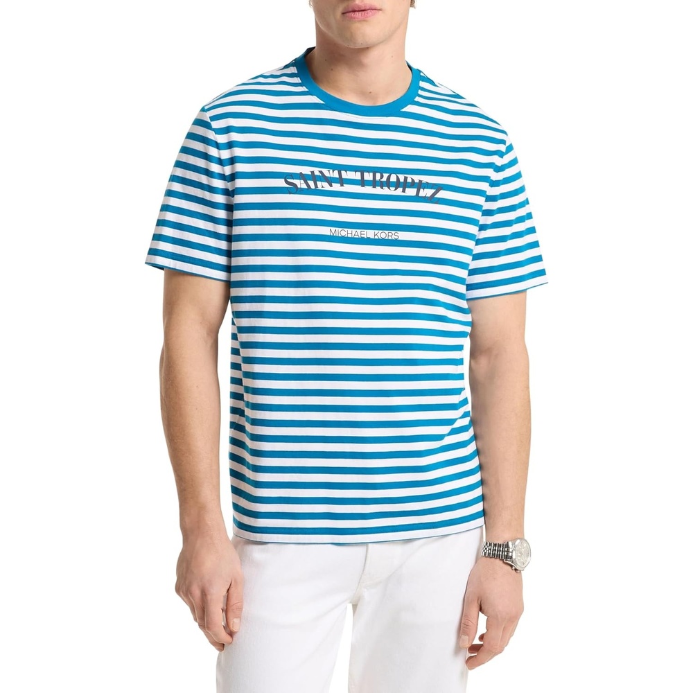 image:imageMichael Kors Mens Graphic TShirtMk St Tropez LogoTurquoise