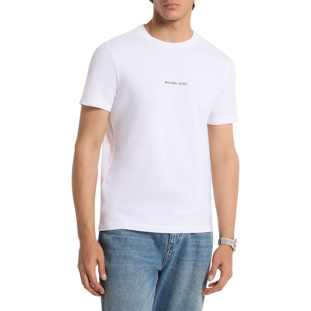 image:imageMichael Kors Mens Graphic TShirtMk Static LogoWhite