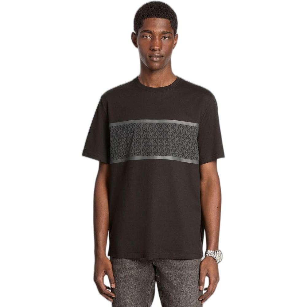 image:imageMichael Kors Mens Graphic TShirtSig Stripe LogoBlack