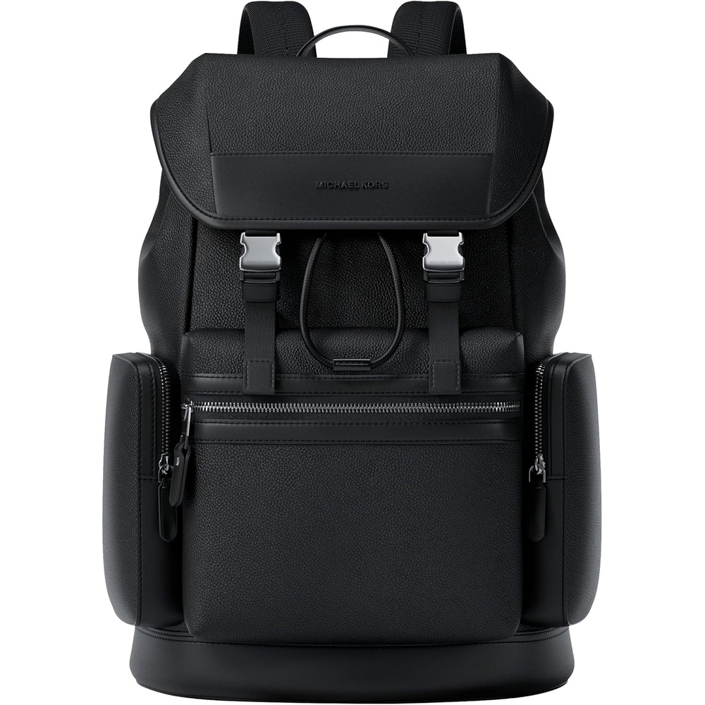image:imageMichael Kors Mens Jet Set Triple Pocket BackpackMatte Pebble Emb Leather LuggageBlack