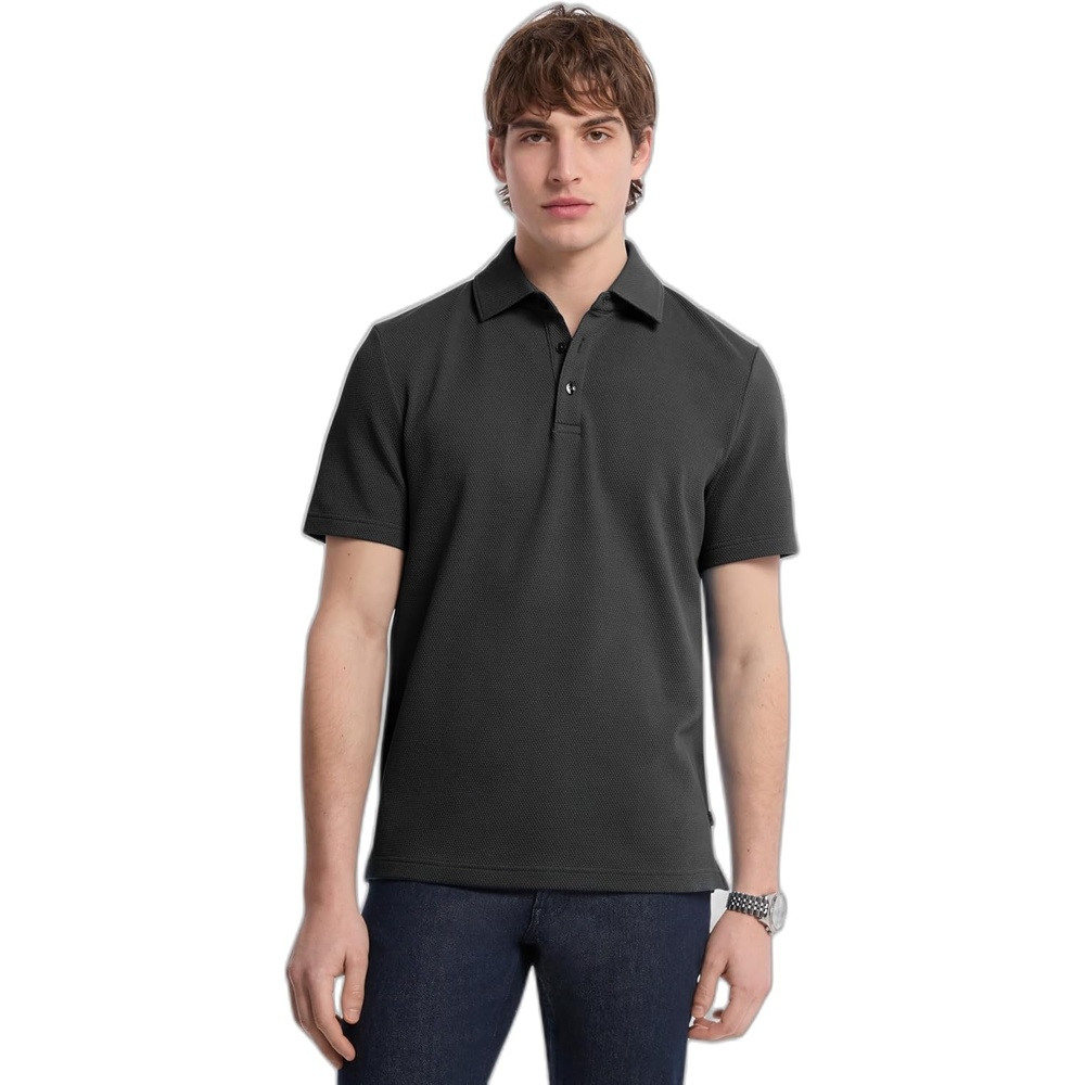 image:imageMichael Kors Mens Light Weight Bubble Knit PoloBlack