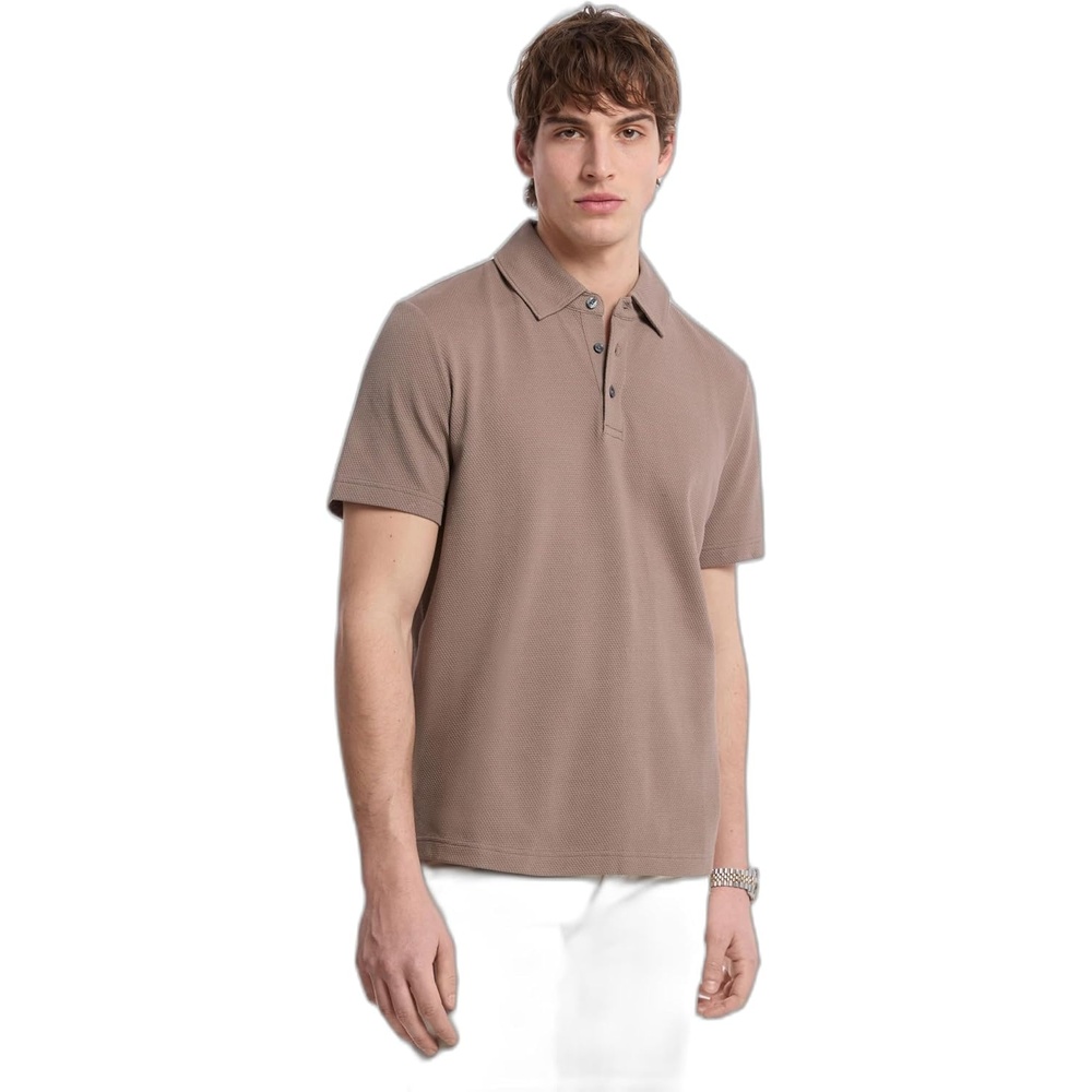 image:imageMichael Kors Mens Light Weight Bubble Knit PoloChestnut