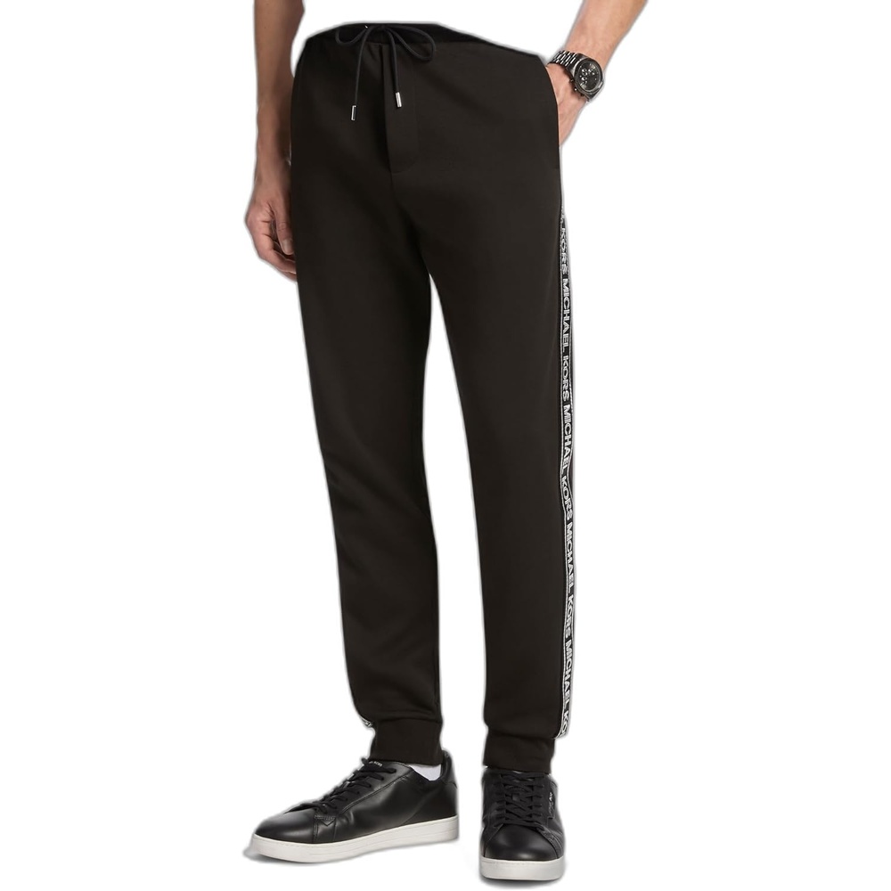 image:imageMichael Kors Mens Logo Tape Cotton Blend JoggerBlack