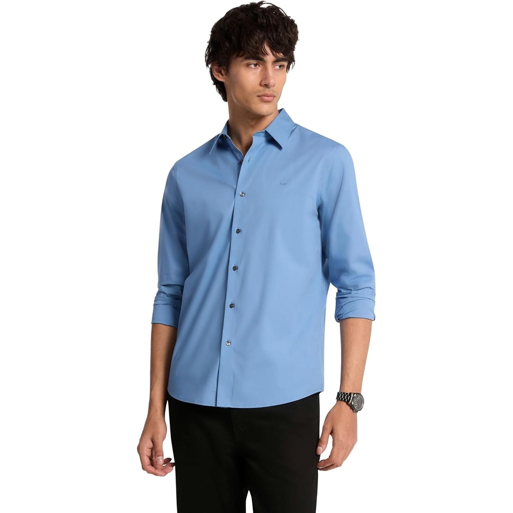 image:imageMichael Kors Mens Long Sleeve Classic Cotton ShirtFrench Blue