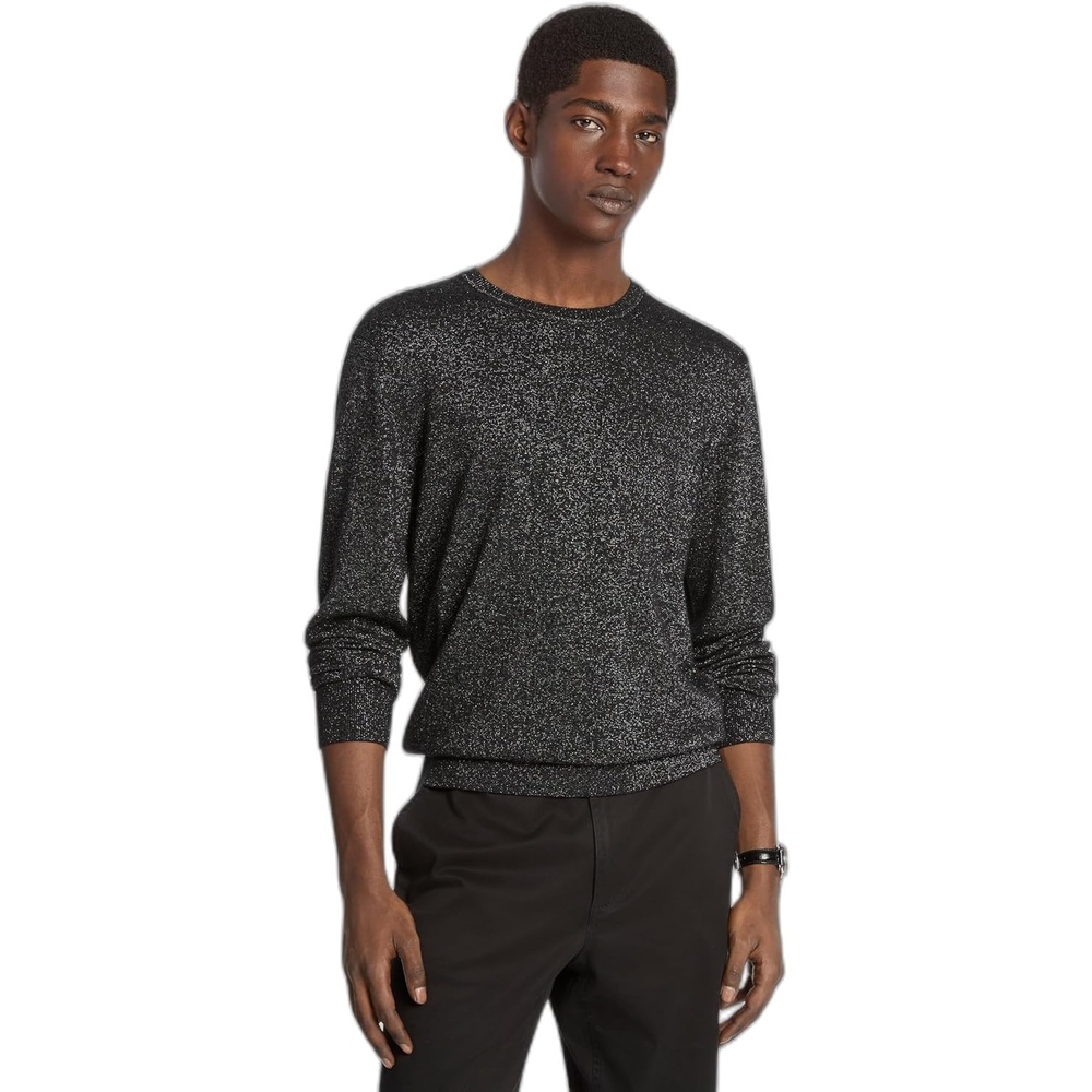 image:imageMichael Kors Mens Lurex Crewneck SweaterSilver